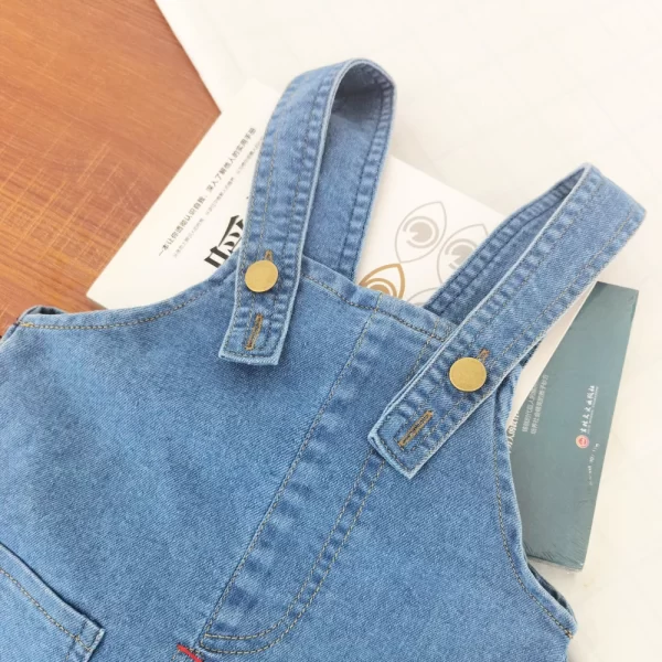 Toddler Baby Overalls Light Blue Denim 0-3Y - Image 3