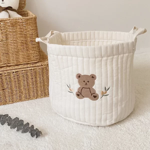 Cute Bear Embroidery Diaper/Storage Baskets - 2 sizes - Image 20