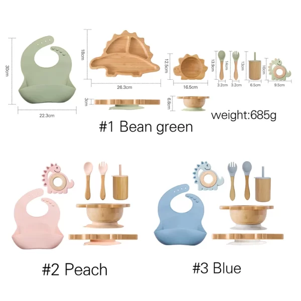 Bamboo Wooden Dinosaur Dinner Plate - Image 6