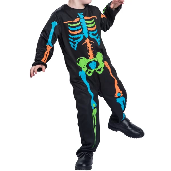 Halloween Colorful Skeleton Girl Dress/Skull Boy Costume - Image 4