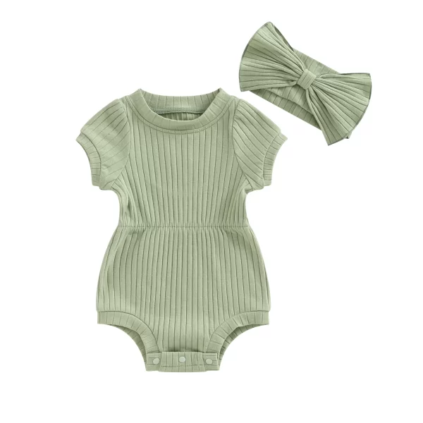 Newborn  Romper  w/Headband - Image 8