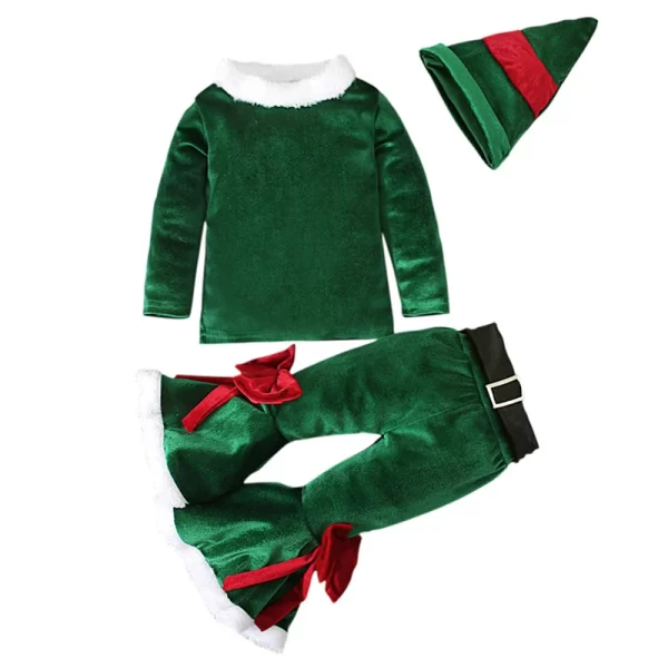 Winter Baby Girl's 3Pcs Christmas Outfit - Image 8