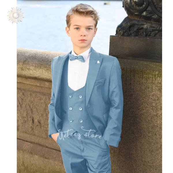 Boy's 3pcs Formal Suits Slim Fit - Image 13