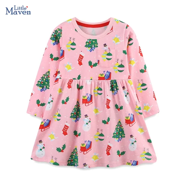 Little Maven Toddler Girl Christmas Dresses