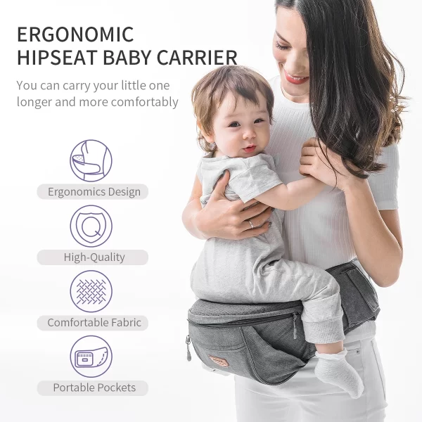 Sunveno Convinient Ergonomic Baby Hip Carrier Infant Hip Seat - Image 2