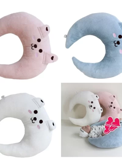 Moon Shape Sleeping Children's Headrest or Breastfeeding Pillow
