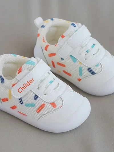 Cute Breathable Mesh Newborn Baby First Walkers Anti-slip