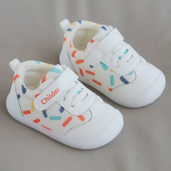 Cute Breathable Mesh Newborn Baby First Walkers Anti-slip