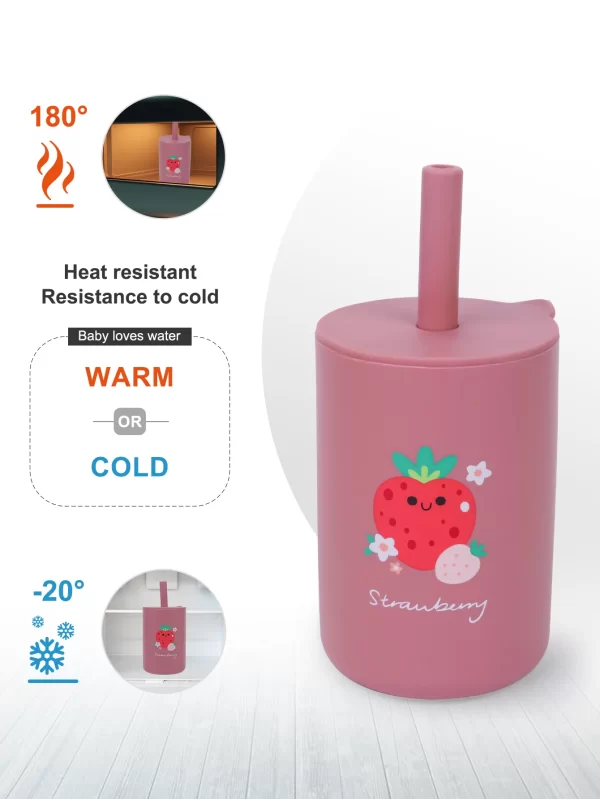 Silicone Sippy Cup with Lid, BPA-free - Image 5
