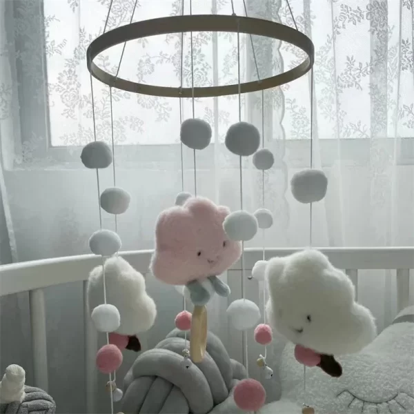 Cute Cloud Face Mobile Rattles Toys for Newborn 0-12 Months - Image 3