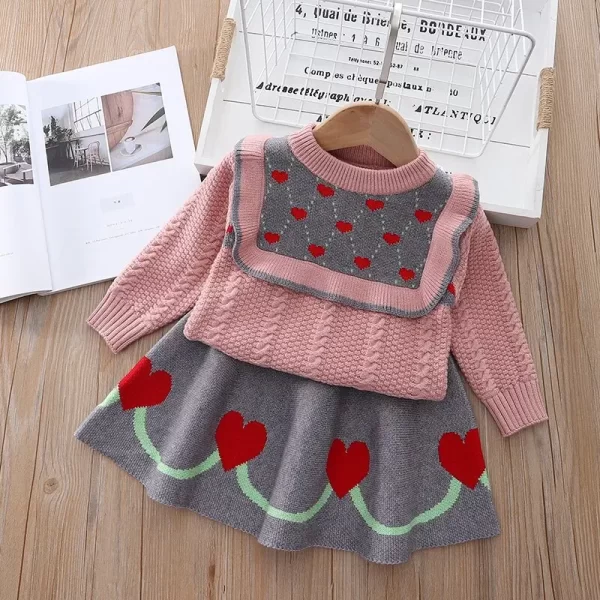 Fall toddler/girl sweaters  knitted set - Image 10