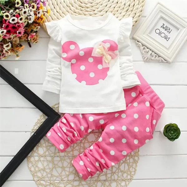 Baby Girl Mouse Ears Clothes Set - Image 7