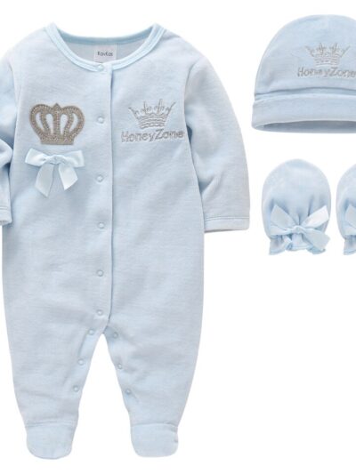 Long Sleeve Velvet Infant Rompers