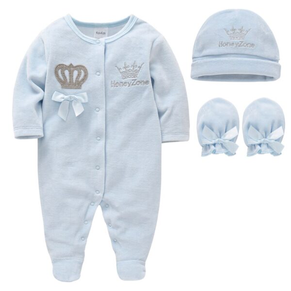 Long Sleeve Velvet Infant Rompers