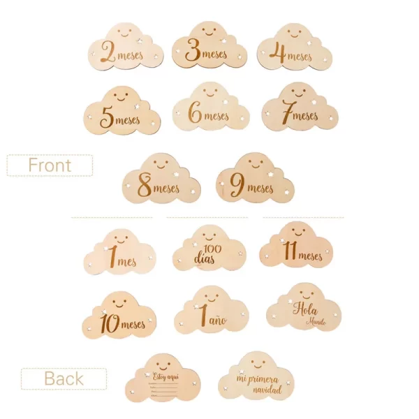 Wooden Baby Milestone Month Props - Image 8