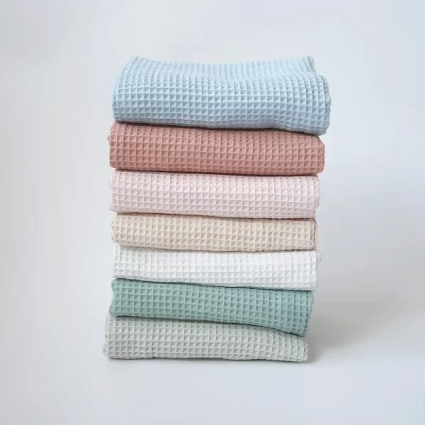 Tassel Newborn Waffle Cotton Baby Swaddle Blanket - Image 6