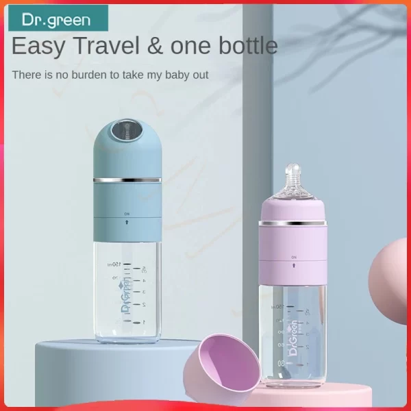 Dr.Green 4S Baby Bottle Wide Mouth Bottle Glass 150mL/240mL - Image 2
