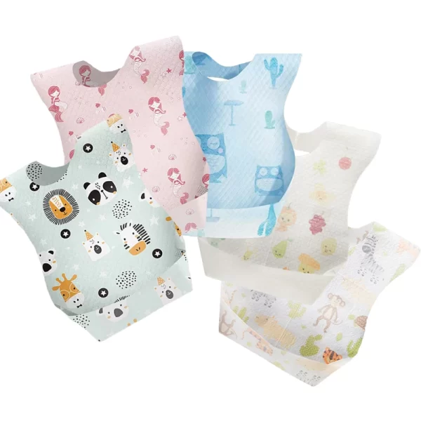 Disposable Waterproof Bib 5pk Baby Accessories
