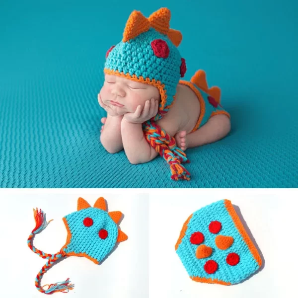 3pcs Baby Photography Set Wool Knitted Assorted - Image 18