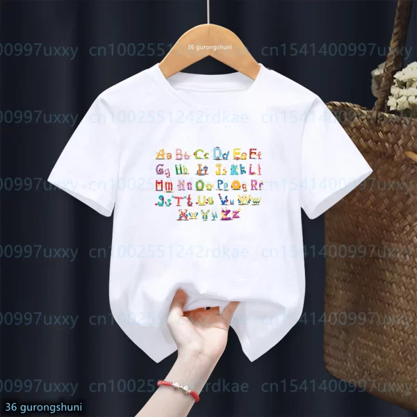 Cute Letter Printed T-Shirt Toddler - Image 3