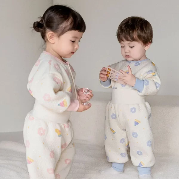 ﻿ Winter  Kid's Homewear Thermal Underwear Set 0-4 Y Toddler - Image 2