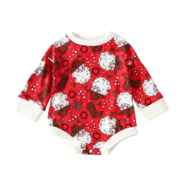 RUEWEY Christmas Newborn Santa Onesie - Image 7
