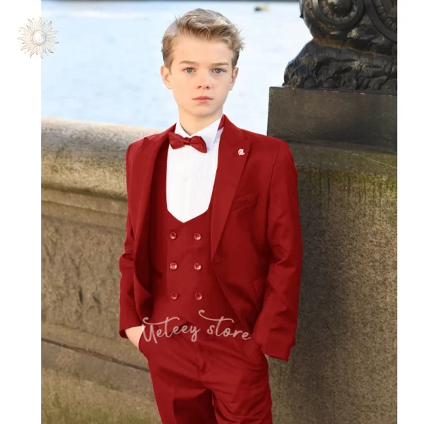 Boy's 3pcs Formal Suits Slim Fit - Image 7