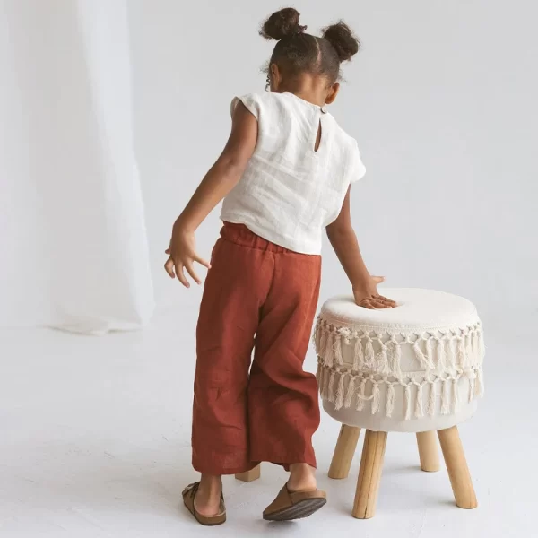 Retro Cotton And Linen Loose Wide-Legged Pants - Image 4