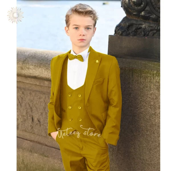 Boy's 3pcs Formal Suits Slim Fit - Image 11
