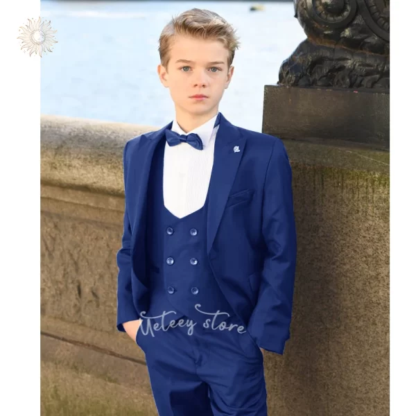 Boy's 3pcs Formal Suits Slim Fit - Image 10