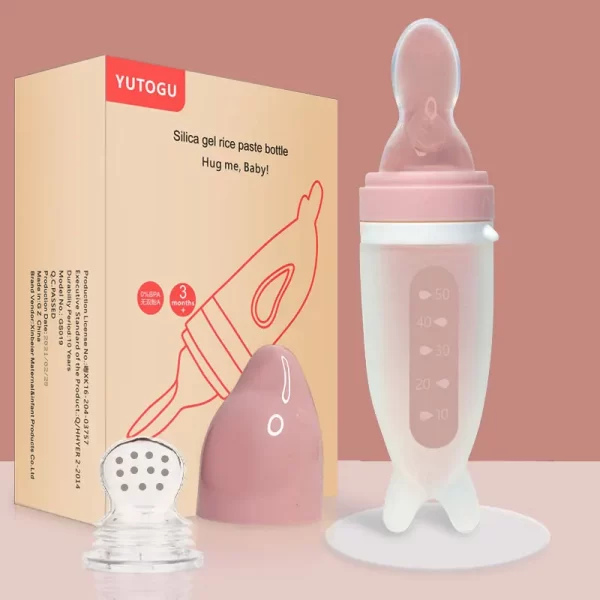 Baby Feeding Bottle Dolphin Silicone Rice Cereal Spoon - Image 9