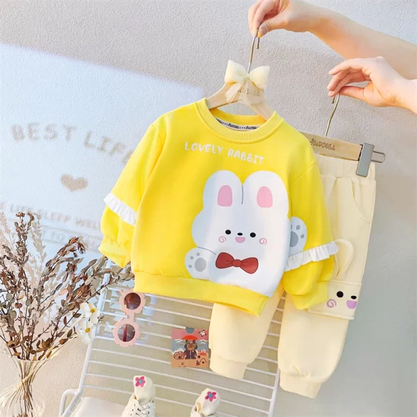 Baby Girl's Cute Bunny Outfit - Image 2