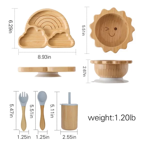 Bamboo Wooden Dinosaur Dinner Plate - Image 9