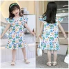 Girl's Flower Pattern Beach Dresses 100% Cotton - Image 5