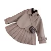 Fashion Girl's Princess 2pcs Set Coat Outwear+Skirts Vintage Outfits - Image 5