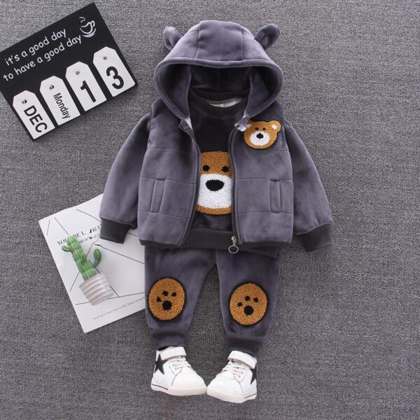 Cartoon Cat Hooded Vest Set - Image 11