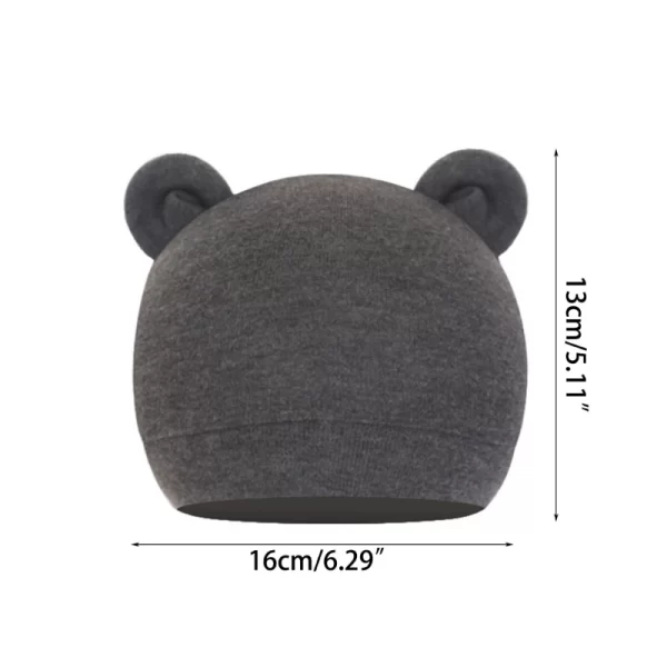 Unisex Infant Beanie Caps Warm Cotton Bear - Image 6