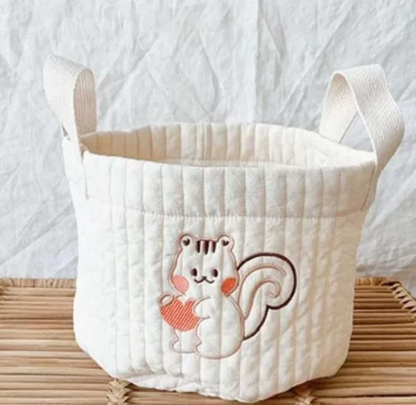 Cute Bear Embroidery Diaper/Storage Baskets - 2 sizes - Image 21