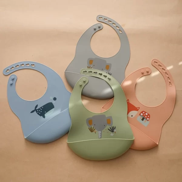 Cute Waterproof Soft Silicone Bib