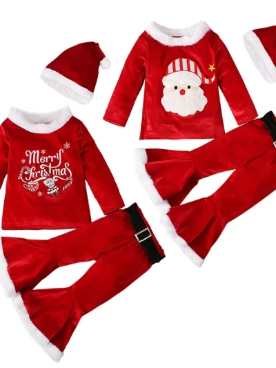 Winter Baby Girl's 3Pcs Christmas Outfit