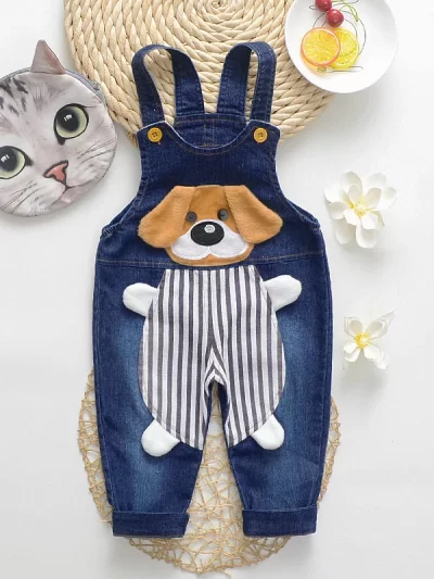IENENS Toddler Overalls Baby Dungarees Kids Boy Jeans Jumpsuit Clothes Clothing Infant Playsuit Trousers 0-4 Years Denim Pants