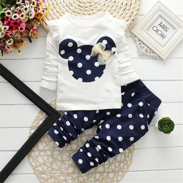 Baby Girl Mouse Ears Clothes Set - Image 2