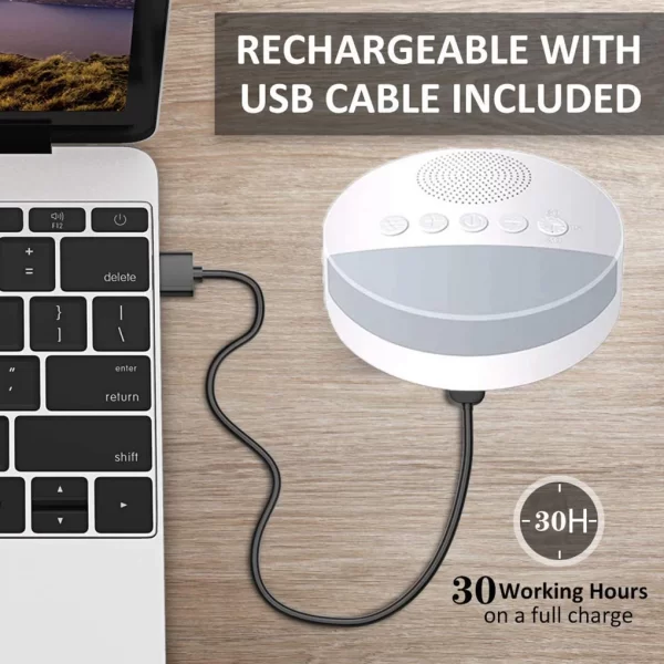 Baby White Noise Machine USB Rechargeable Timed Shutdown - Image 4
