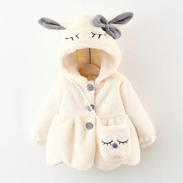 Baby Girl Hooded Cotton-Padded Jacket - Image 5