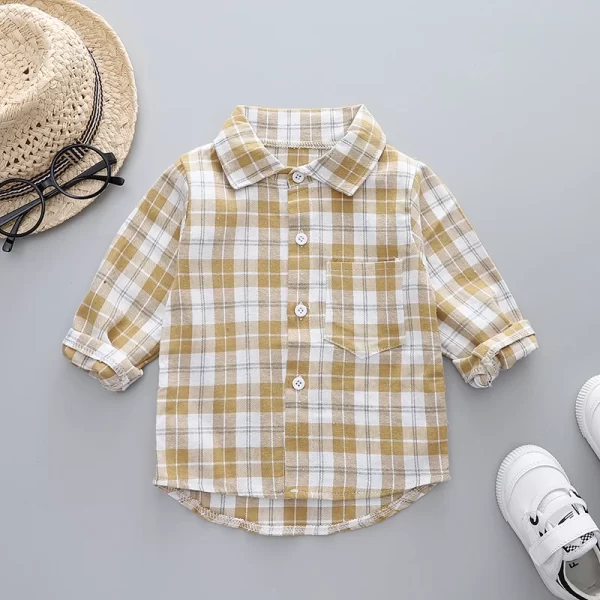 Toddler Infant Boy Long Sleeve Cotton Shirt - Image 3
