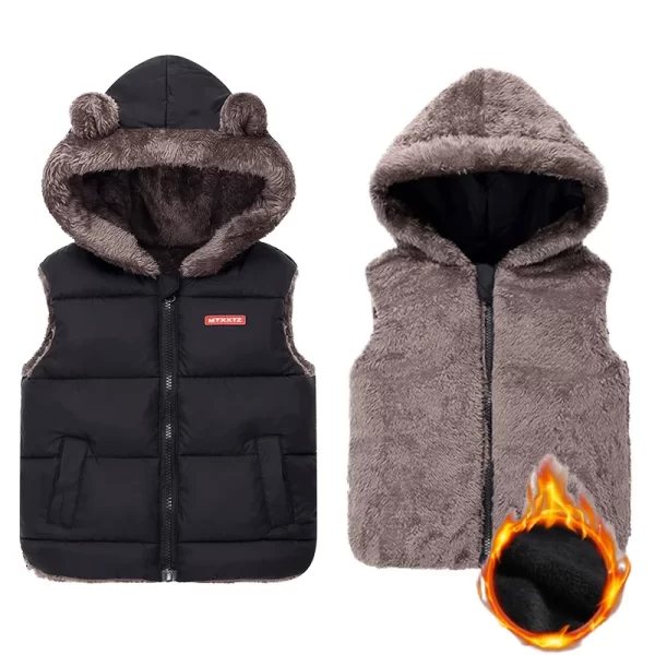 Winter Padded Hooded Vest - Image 2