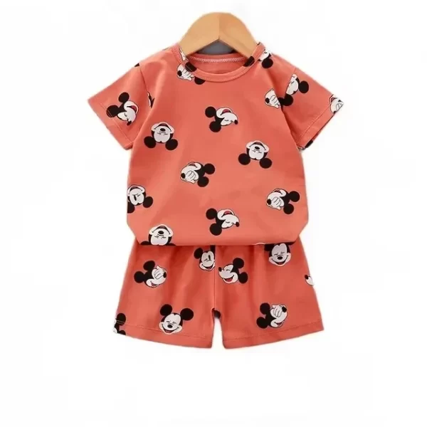 Cartoon T-shirt/Shorts Set Children's Cotton