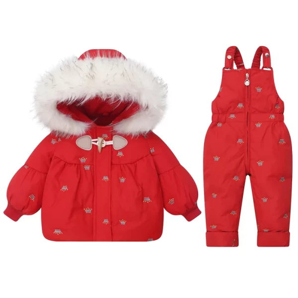 2Pcs Toddler Down Snowsuit 1-4Y - Image 17