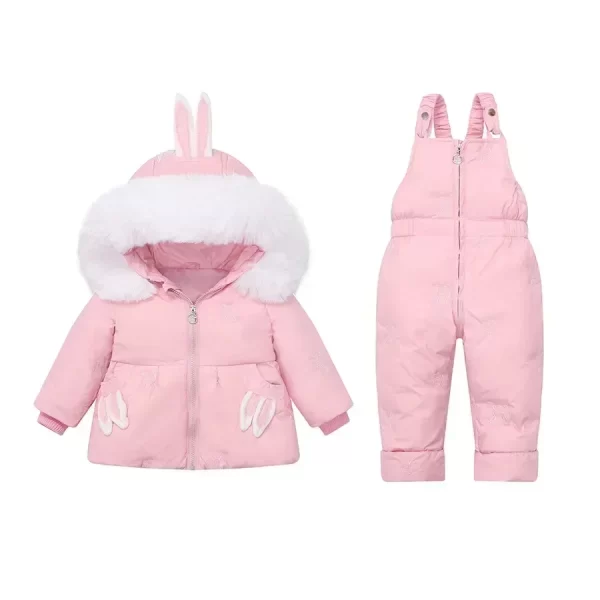 2Pcs Toddler Down Snowsuit 1-4Y - Image 8