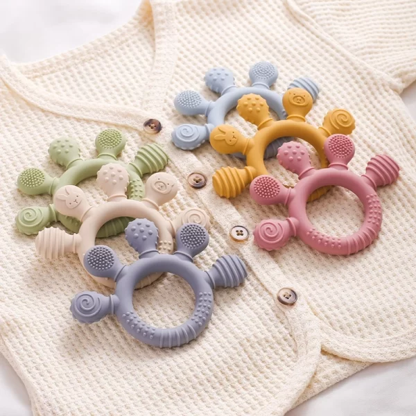 Finger Teether Silicone Pacifier Chain - Image 2